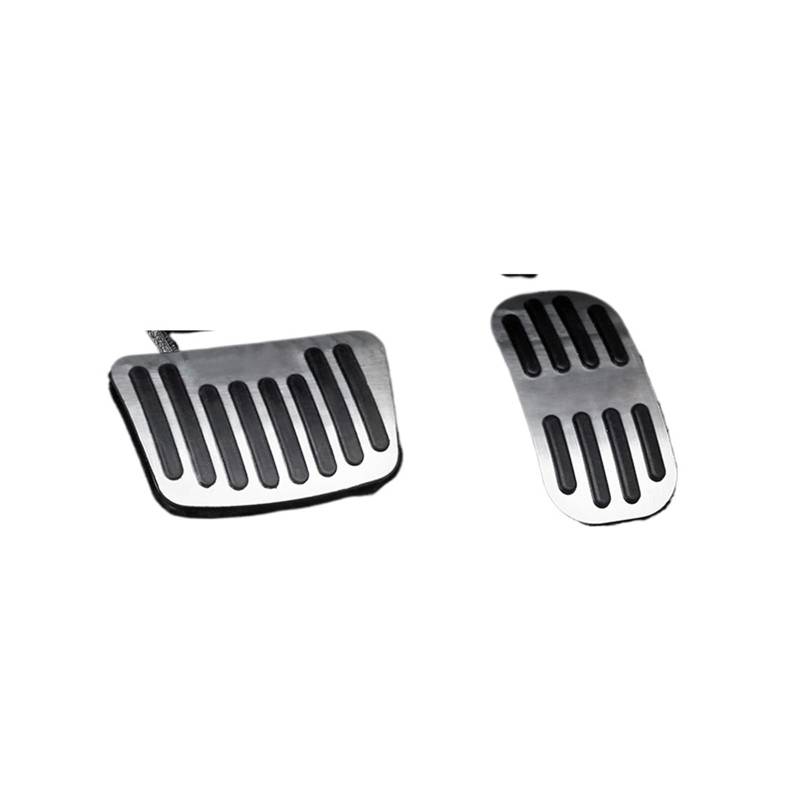 Auto-Pedale-Abdeckung Aluminium-Auto-Gaspedal-Bremspedal-Abdeckung Anti-Rutsch-Pads Schutz Für Toyota Für Yaris Für Cross 2020-2024 Auto Fußpedalabdeckung(Silver) von Kuiofek