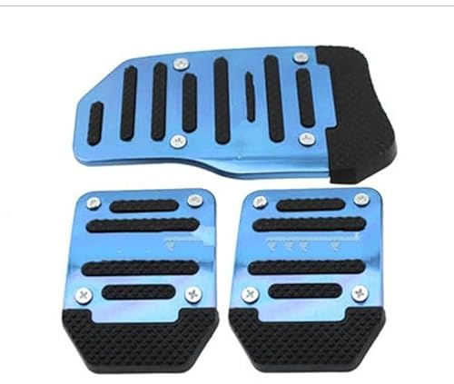 Auto-Pedale-Abdeckung Aluminium-Automatikgetriebe-Autopedalabdeckung, Universelles Bremskraftstoff-Gas-Fußpolster-Set, rutschfeste Werkzeuge Auto Fußpedalabdeckung(Mt Blue) von Kuiofek