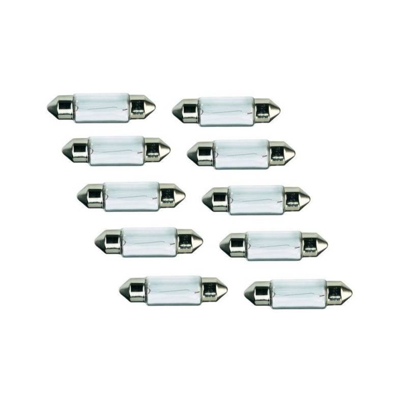 10x Kummert Business Glühlampe Halogen C5W Soffitte 36mm 5W 12V PKW Innenraum, Kennzeichenbeleuchtung von Kummert Business