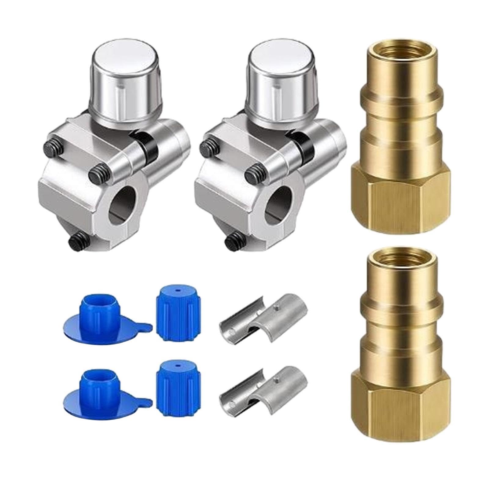 Kuntesetty Umwandlungs-Kit für R12 auf R134A mit Piercing-Ventil und Schnellkupplung, 2 Satz Kuntesetty Umwandlungs-Kit für R12 auf R134A mit Piercing-Ventil und Schnellkupplung, 2 Satz von Kuntesetty