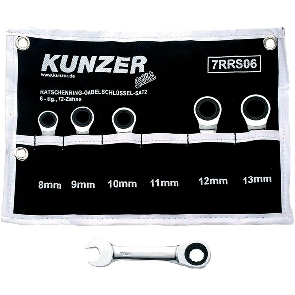 KUNZER Ratschen-Ringgabelschlüsselsatz 7RRS06 von Kunzer