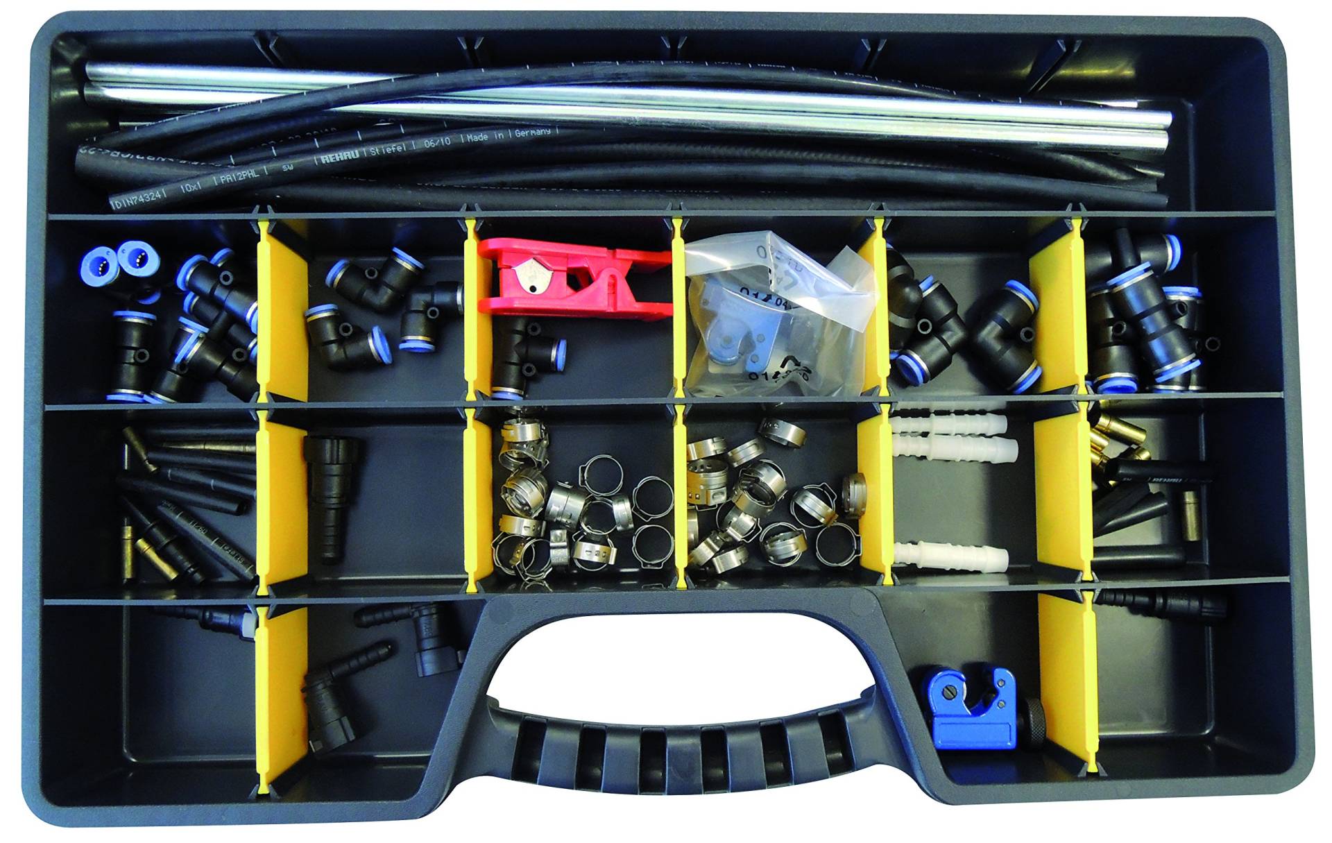 KUNZER 7KLR117 Kraftstoffleitung-Reparatur-Set 116-tlg. - Für Diesel- und Benzinleitungen aus Stahl o. Kunststoff von Kunzer