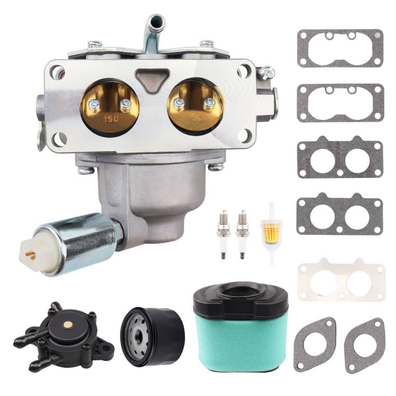 Kurihina Kompatibel mit 40G777 Vergaser für Briggs & Stratton 796227 V-Twin Motor Rasenmäher, ersetzt 40H777 44M777 44S677 Motor mit Tune Up Kits von Kurihina
