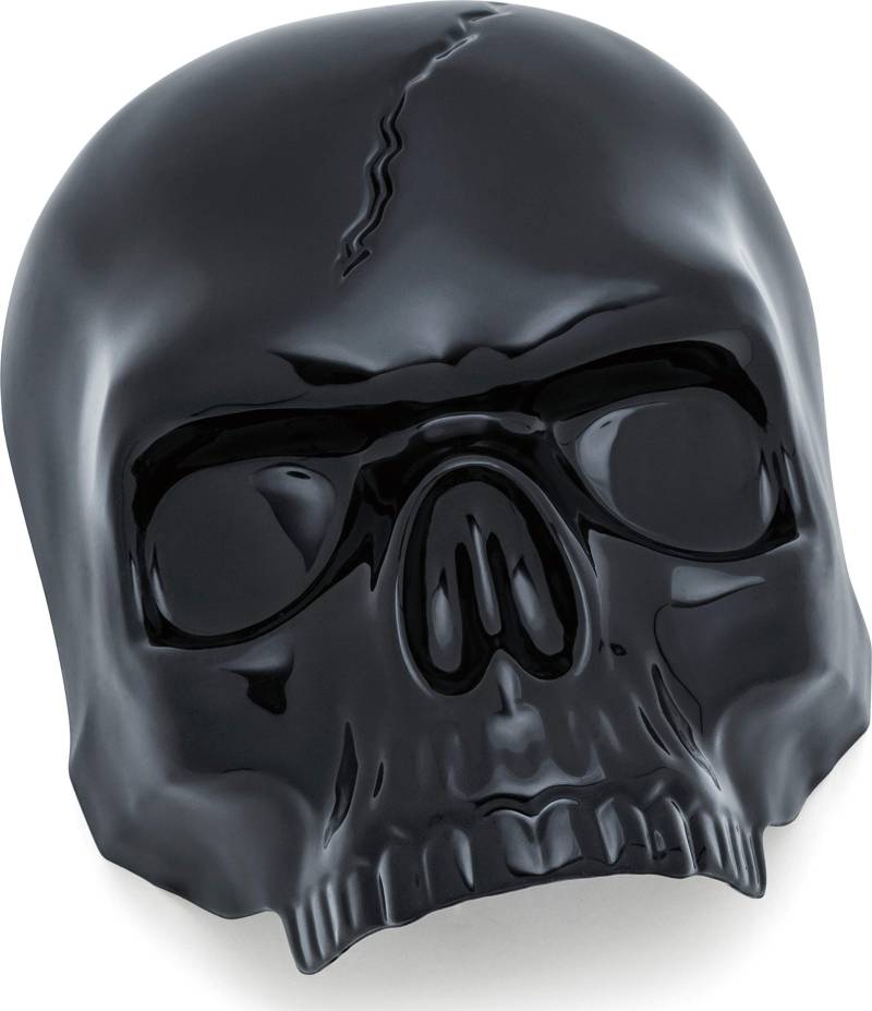 Kuryakyn 5731 Motorrad-Accent Zubehör: Totenkopf Horn Abdeckung für Harley-Davidson Motorräder 2017–19 mit Stock Wasserfall Stil Horn Abdeckung glänzend schwarz von Kuryakyn