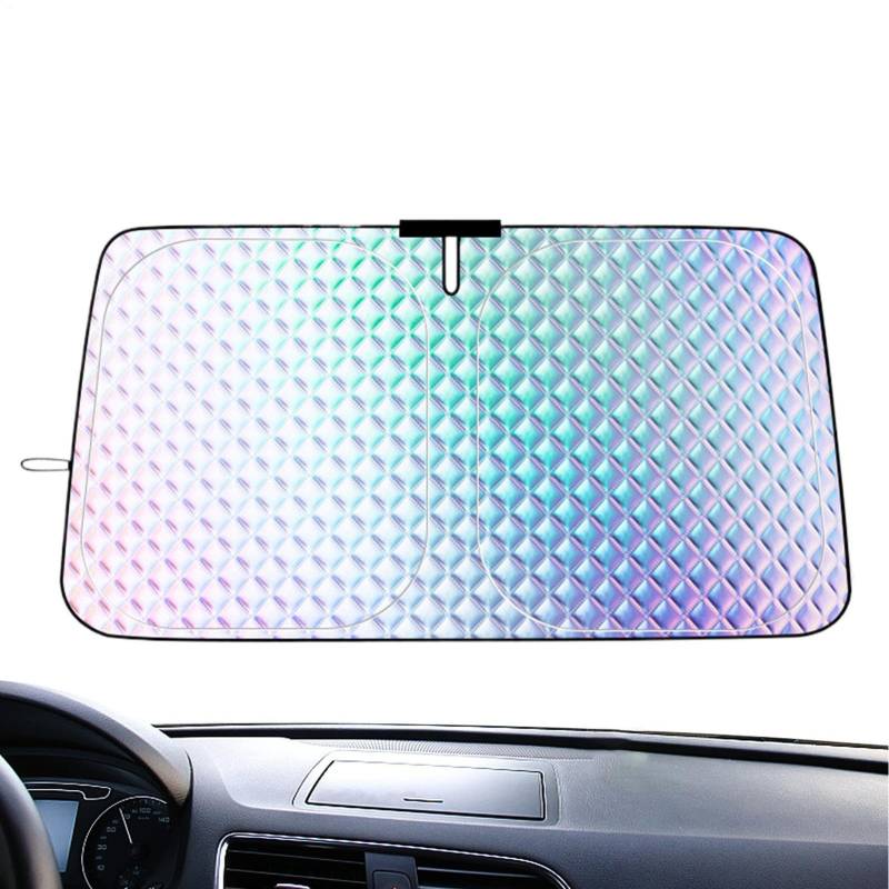 Kustimantu Frontscheiben-Sonnenschutz | Tragbare Autosonnenschutzabdeckung | Zusammenklappbarer UV-Schutz Mit Tragbarer Innenabdeckung Zur Hitzereduzierung Und Privatsphäre Für Pkw Reiseunterlagen von Kustimantu