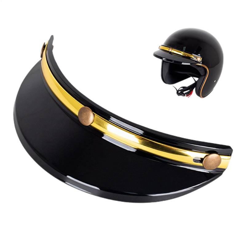 Kustimantu Motorradhelm Visier für Retro Helm, Verstellbar von Kustimantu