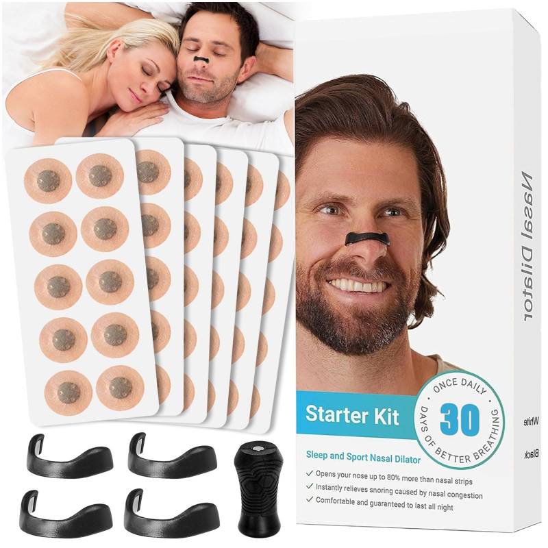 KutaKuta 60 PCS Magnetische Nasenpflaster, Anti-Schnarch Nose Strips Nasenpflaster Magnet, Breathing Nasal Strip Verbesserte Schlafqualität Für Geschäftsreise, Familie, Reisen, Hotel Gepäck von KutaKuta