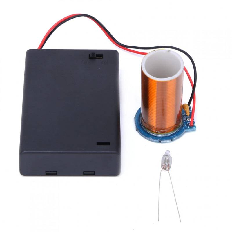 Elektronische Tesla-Spule, PVC-Mini-Tesla-Spule Batteriebetrieben Keine Arc-Fernzündung Tesla Elektronisches DIY-Kit für Schülerexperimente Kursdesign(Finished Product) von Kuuleyn