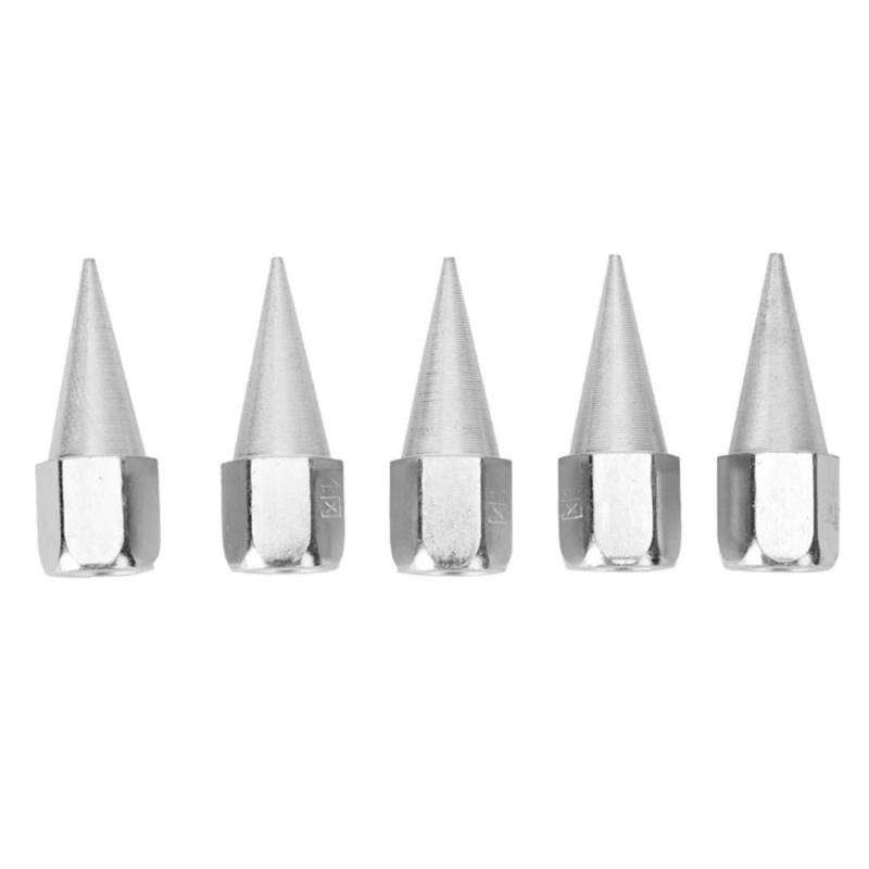 Fettdüse, Schmiernippelanschluss, 5PCS Stahl Metall Ersatz Schmierspitzendüsenanschluss Nippel Schmierpistole Schmierzubehör von Kuuleyn