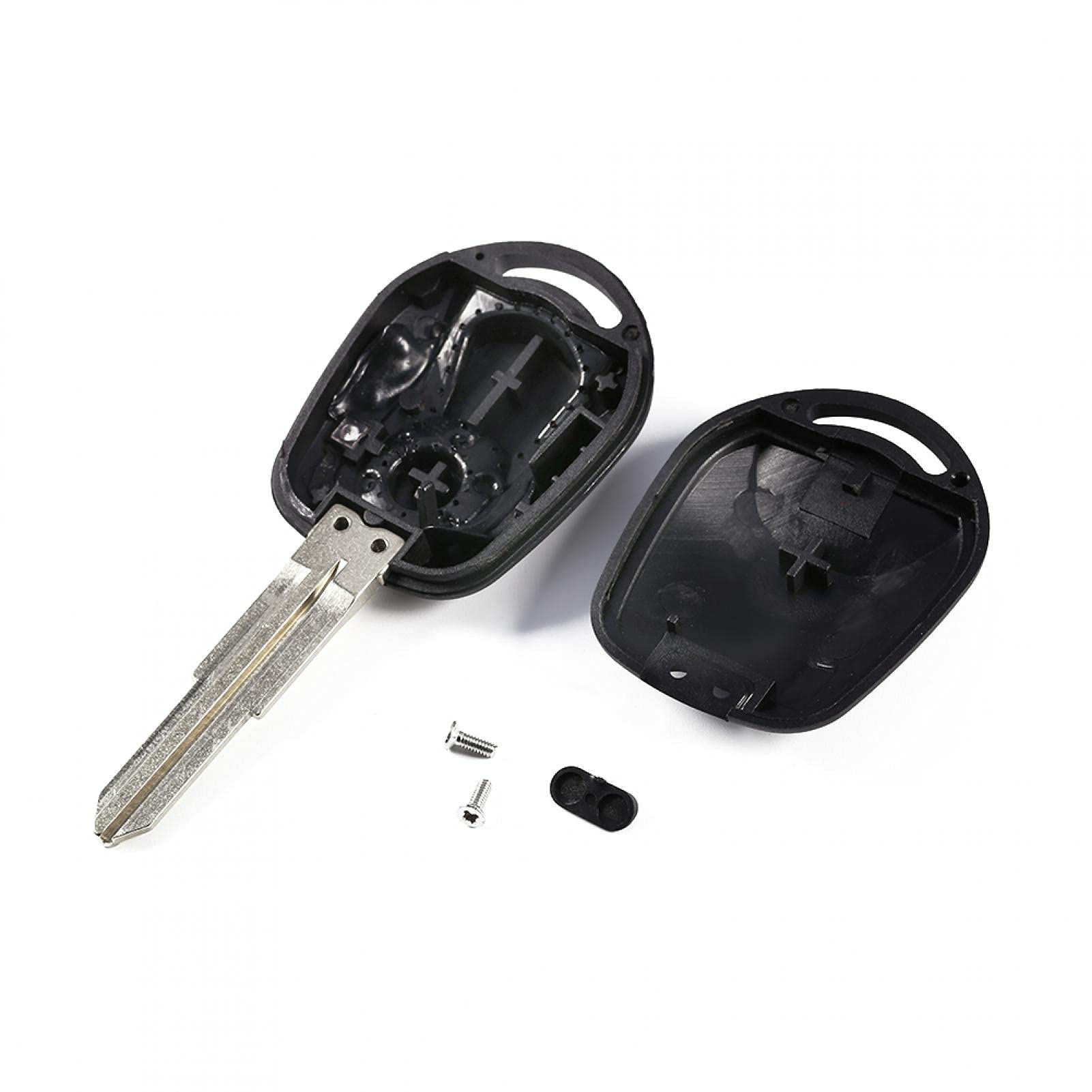 Flip Key Shell, Auto Remote Key Shell Gehäuse Abdeckung Fob 2 Button Fit für SSANGYONG, für Actyon, für Kyron, für Rexton von Kuuleyn