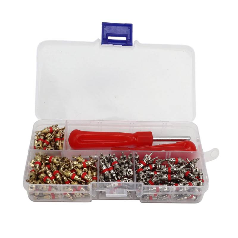 Kuuleyn 182pcs Ventil -Kernentfernung Werkzeug Kit R12 R134A Hauptventil -Kernreparatur -Kit -Ventil -Kernkombination Kühltreifen -Reifenventil Stamm Kernentfernungswerkzeug für von Kuuleyn