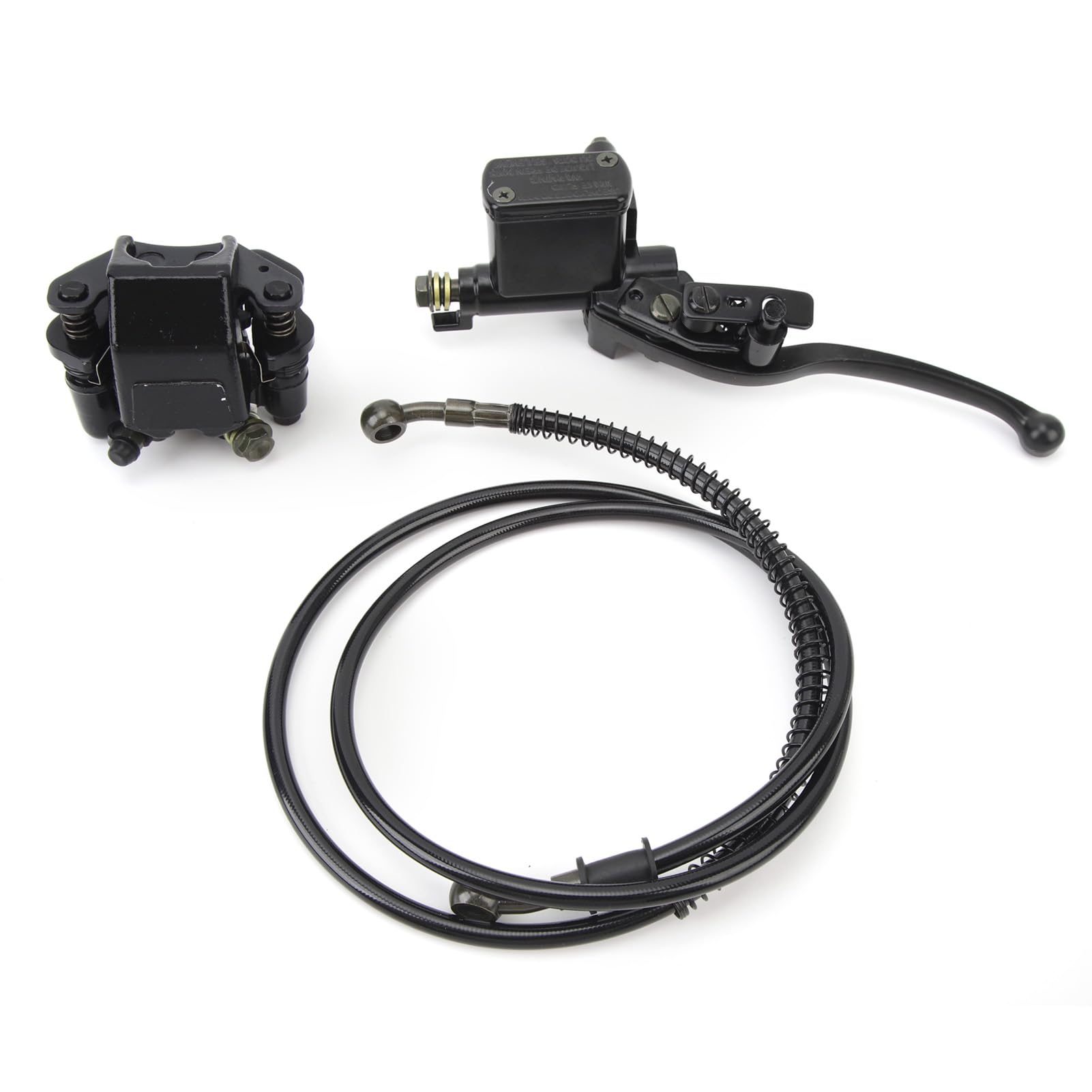 Kuuleyn Heckhydraulikscheibenbremsbremssättiger Hydraulikscheibenbrems -Bremskit links Bremszylinderbremse mit Bremsbelägen montieren für ATV Quadgy Dirt Bike 50cc 70cc 9 Kuuleyn Heckhydraulikscheibenbremsbremssättiger Hydraulikscheibenbrems -Bremskit links Bremszylinderbremse mit Bremsbelägen montieren für ATV Quadgy Dirt Bike 50cc 70cc 9 von Kuuleyn