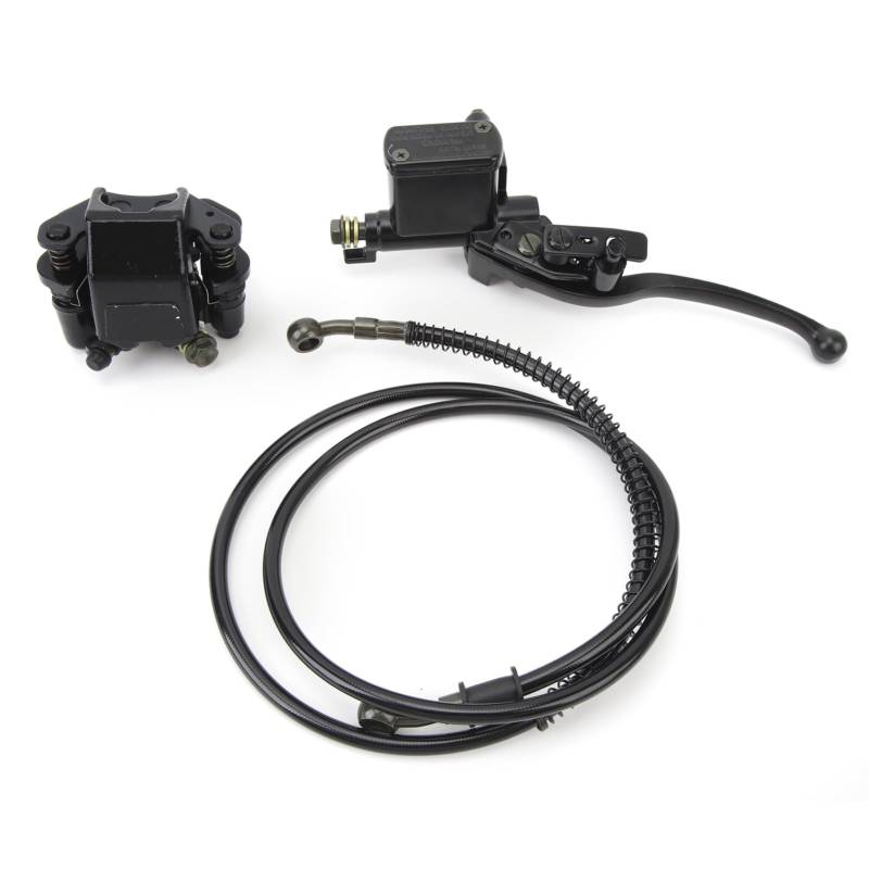 Kuuleyn Heckhydraulikscheibenbremsbremssättiger Hydraulikscheibenbrems -Bremskit links Bremszylinderbremse mit Bremsbelägen montieren für ATV Quadgy Dirt Bike 50cc 70cc 9 von Kuuleyn