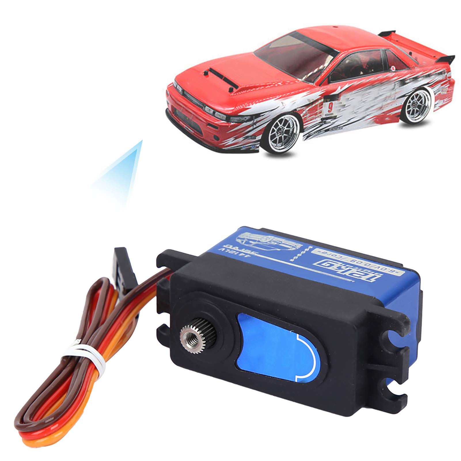 Kuuleyn RC Digital Servo,Fernsteuerungsservos Mit Hohem Drehmoment,1:10 Fernbedienung Drift SPT4412LV 12KG Digital Servo Großes Torsion Metallgetriebe für 1/10 RC Modelle RV von Kuuleyn