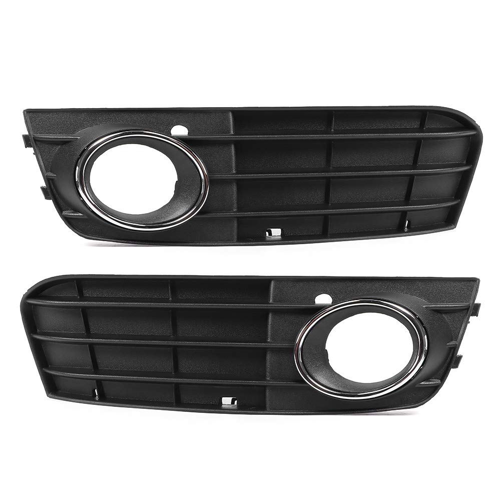 Nebelscheinwerfer-Grill, Auto-Nebelscheinwerferrahmen, Paar Nebelscheinwerfer-Grill links + rechts Auto-Lichtgitterabdeckung 8kd807681 Passend für A4 B8 09‑12 Abs von Kuuleyn