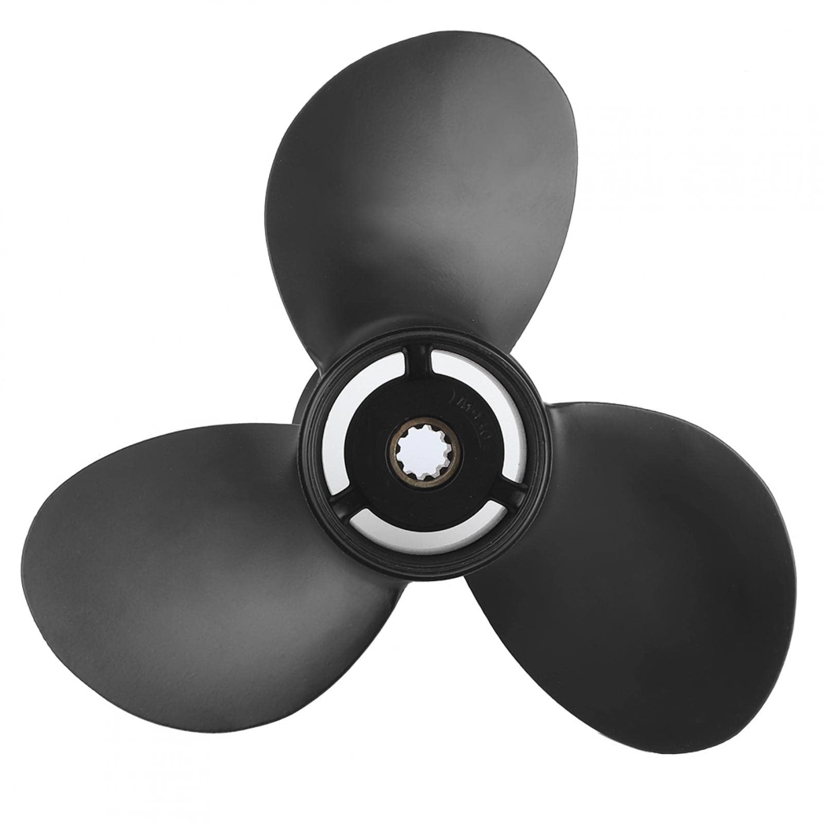 Propeller, Bootspropeller, 10 Spline Tooth 3 Blades 58100-93763-019 9 1/4 X 9 Fit für Suzuki 9,9 PS 15 PS Marine Außenbordmotor Propeller Aluminiumlegierung Schwarz Propeller, Bootspropeller, 10 Spline Tooth 3 Blades 58100-93763-019 9 1/4 X 9 Fit für Suzuki 9,9 PS 15 PS Marine Außenbordmotor Propeller Aluminiumlegierung Schwarz von Kuuleyn