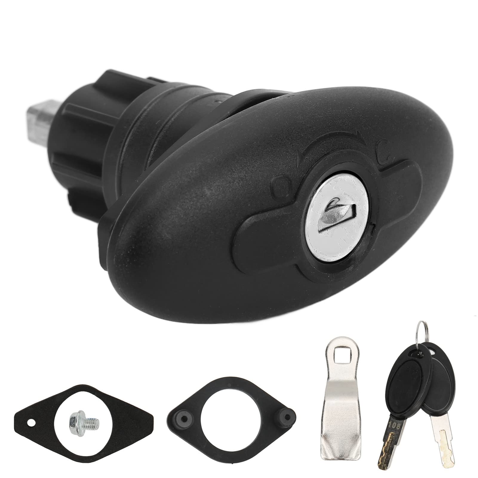 RV-Kabinentürschloss, Wohnmobil-Türschloss, RV-Kabinentür-Kompressionsschloss, drehbar, 30 mm, Zinklegierung, Nylon für Wohnwagen, Yacht, Wohnmobil, Anwendbare Türstärke mit 1–35 mm/0,04–1,38 Zoll RV-Kabinentürschloss, Wohnmobil-Türschloss, RV-Kabinentür-Kompressionsschloss, drehbar, 30 mm, Zinklegierung, Nylon für Wohnwagen, Yacht, Wohnmobil, Anwendbare Türstärke mit 1–35 mm/0,04–1,38 Zoll von Kuuleyn