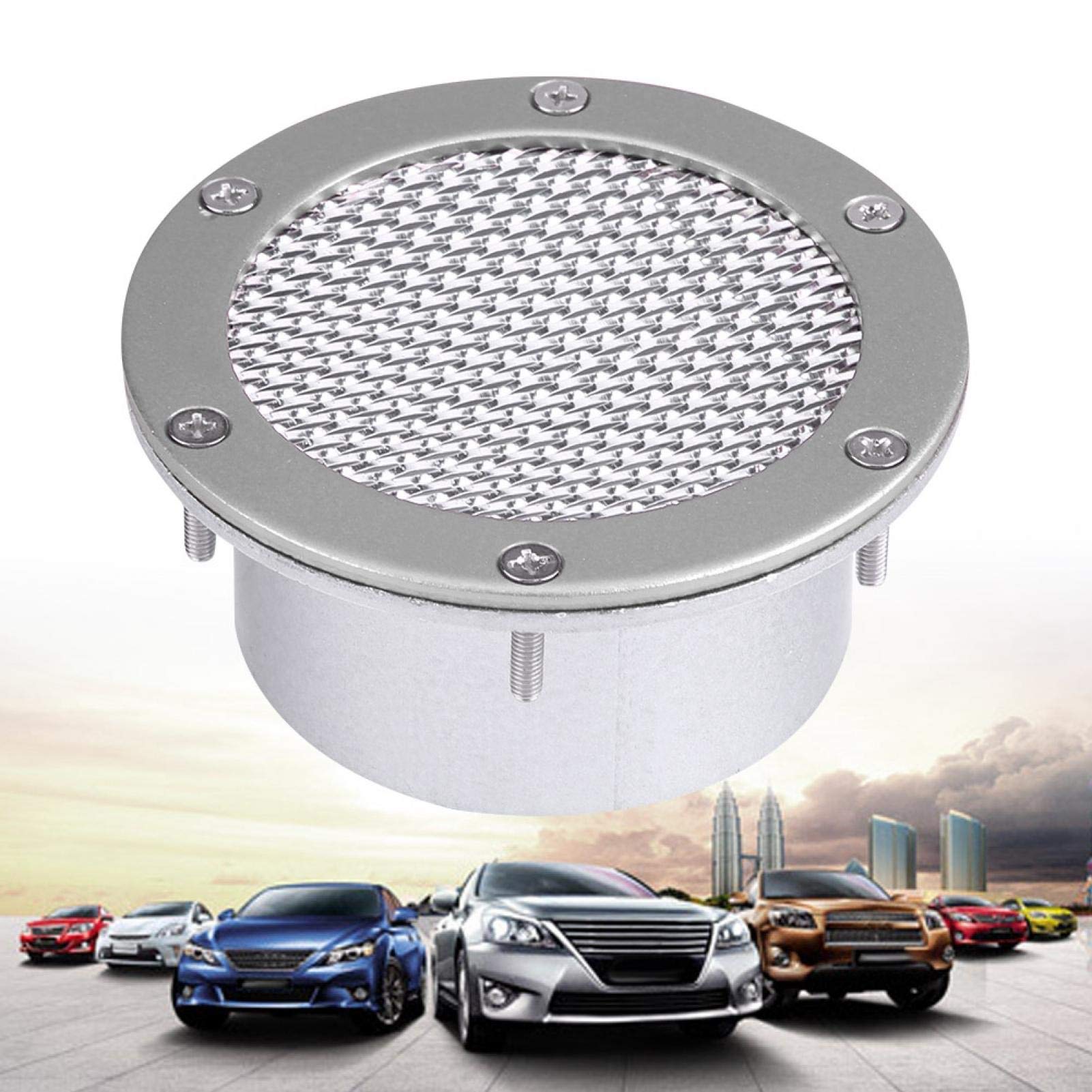 Stoßstangeneinlass Luftkanal, Auto Stoßfänger Lufteinlass Universal Auto Racing Luftkanal Grille Stoßfängereinlass Stoßfänger Luftkanal für alle Autos Kaltlufteinlass(Bilver) von Kuuleyn