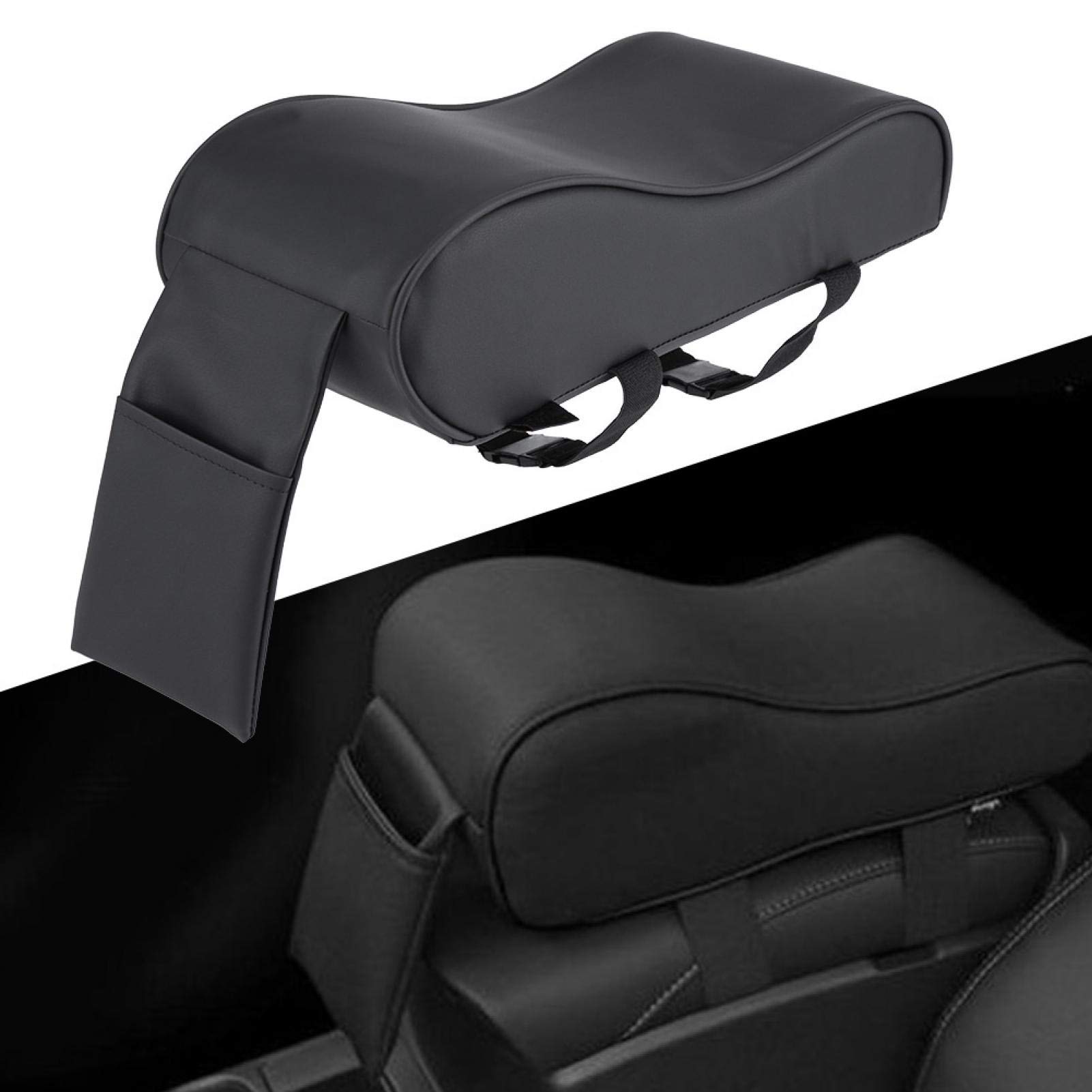 Universal Leder Armlehnenpolster, Memory Baumwolle + Leder Auto Armlehnenpolster Memory Foam Auto Kissen Mattenbezüge mit Handytasche Universal Leder Armlehnenpolster, Memory Baumwolle + Leder Auto Armlehnenpolster Memory Foam Auto Kissen Mattenbezüge mit Handytasche von Kuuleyn