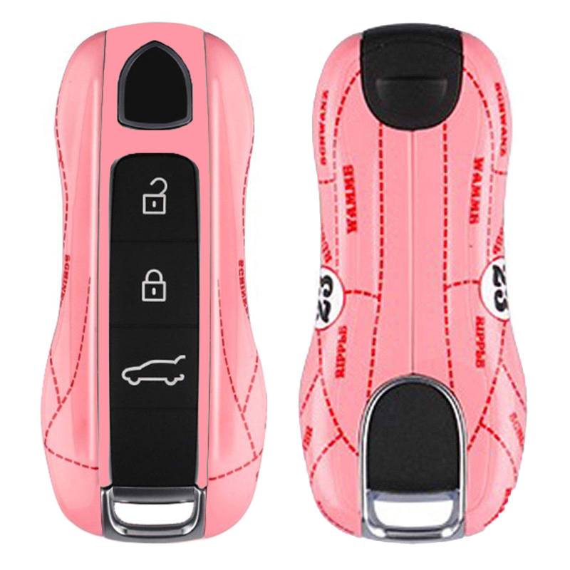 Kwak's Schlüsseletui für Pink Pig ABS Autoschlüssel Abdeckung Passend für 718 911 Schlüsselkasten(B typ-rosa) von Kwak's