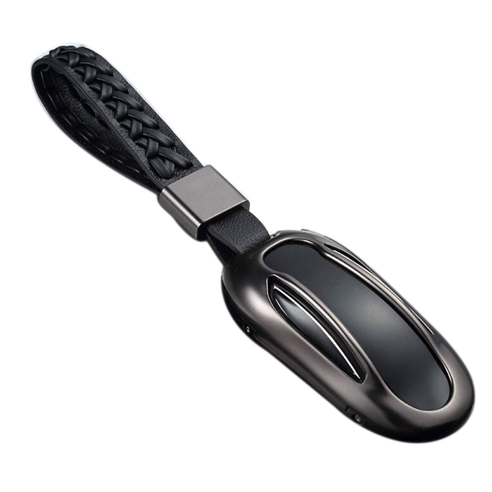 Kwak's Schlüsselhülle für Model X Premium Aluminium Autoschlüsselhülle Schlüssel Abdeckung Kompatible mit Modell X Metall Schlüsselhalter mit Schlüsselbund Schlüsselring(2#Gray) von Kwak's