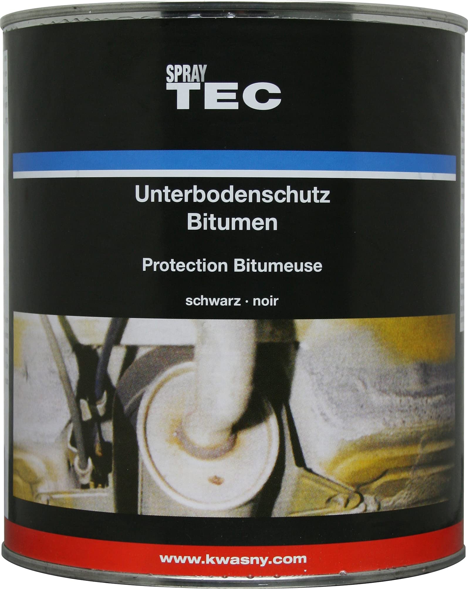 AutoK Unterbodenschutz - Unterbodenschutz Bitumen Streichlack, 2500 g, schwarz - Schutz vor Steinschlag, Salz, Rost, Wasser uvm von Kwasny