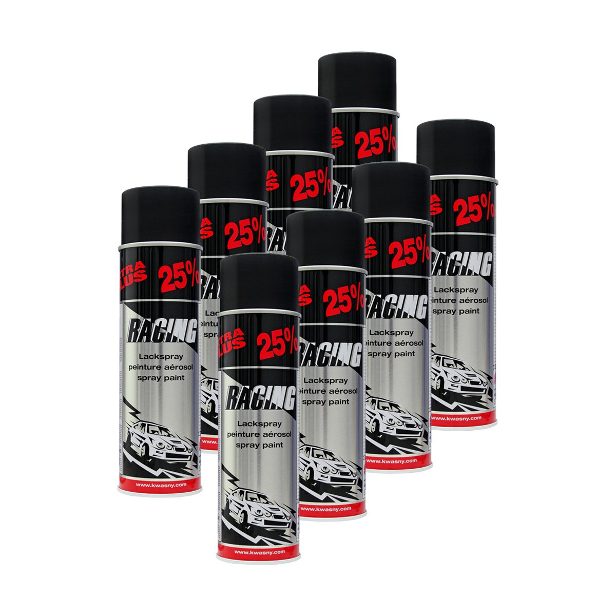 Kwasny 8X 288 921 Auto-K Racing Lackspray Schwarz Matt 500ml von Kwasny