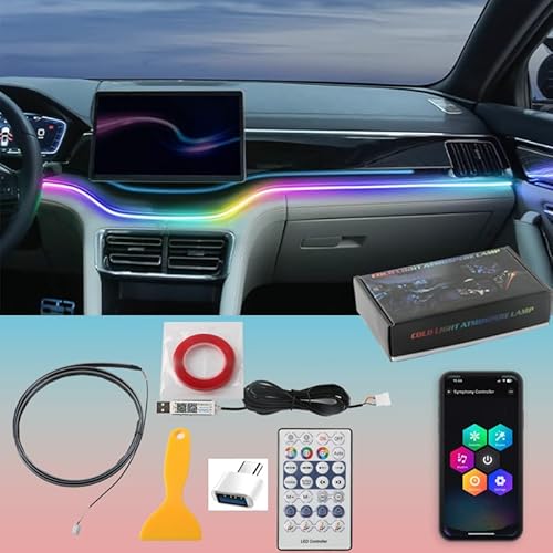 Kwoxet LED Innenbeleuchtung für Auto - 5V-USB-Anschluss, APP-Steuerung, Szenenoptionen und 20 Millionen Farben - Gadgets für Deko von Kwoxet