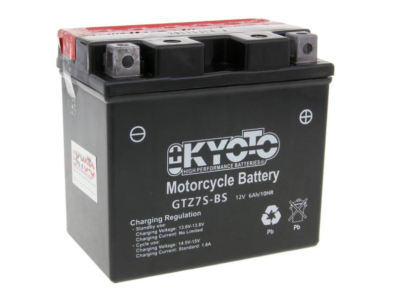 Batterie Kyoto 12V GTZ7S-BS MF wartungsfrei für Yamaha WR 450 F Bj. 2005 - inkl. 7,50 EUR Batteriepfand von Kyoto