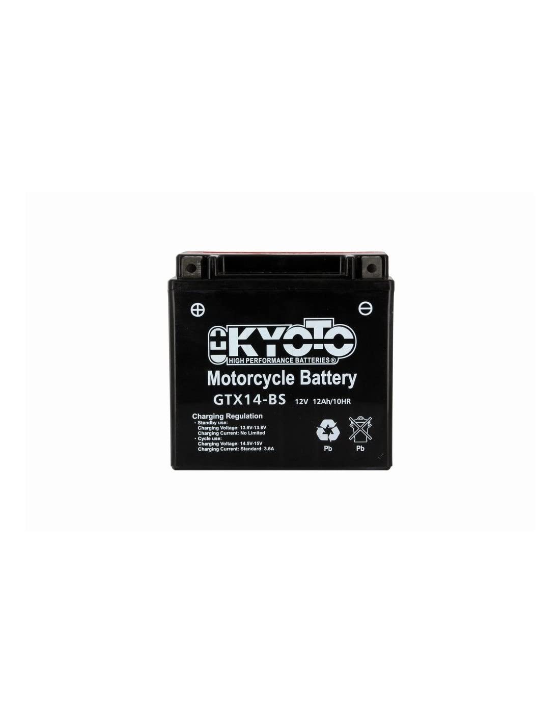 Kyoto Batterie GTX14-BS Motorradbatterie für Suzuki GSX 1400 2002/2007 von Kyoto