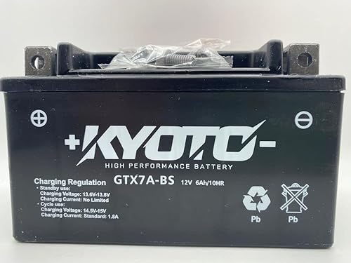 Kyoto Batterie GTX7A-BS Ersatzakku für KYMCO Agility RS Naked 50 2010 von Kyoto