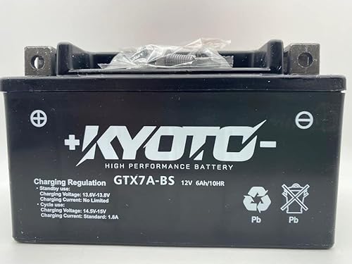 Kyoto Batterie GTX7A-BS Ersatzakku für KYMCO Agility RS Naked 50 2010 von Kyoto