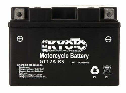 Motorradbatterie Kyoto GT12A-BS (YT12A-BS) - wartungsfrei - 12 V 10 Ah - Maße: 150 x 87 x 106 mm kompatibel mit SUZUKI TL1000R 1000 1998-2003 von Kyoto