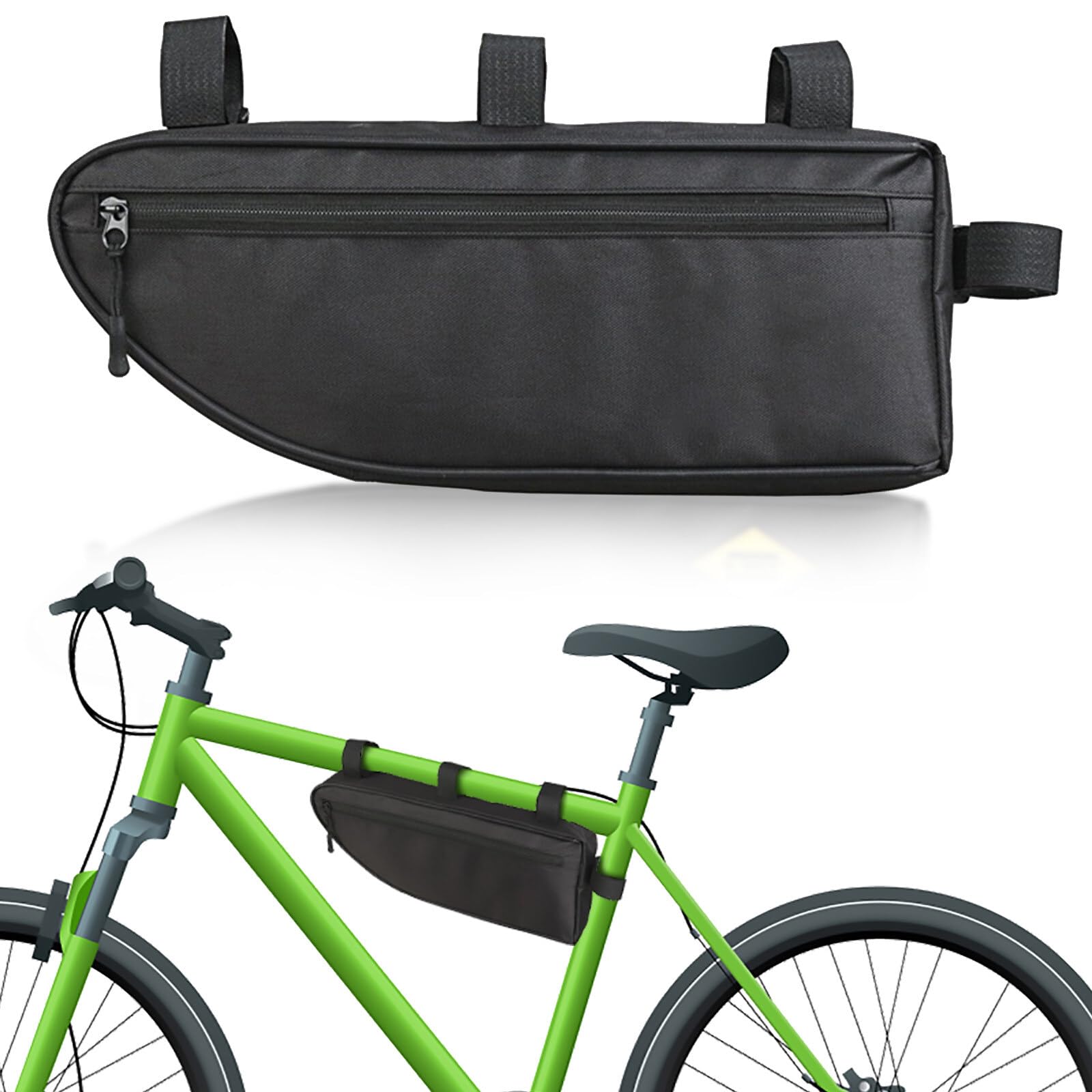 Kytpyi Fahrradtasche Rahmen Groß, Triangle Bag Fahrrad 34.5x13x5.5cm, 2L Großes Fassungsvermögen Fahrradtasche Rahmen Fahrradtasche Oberrohr für Mountainbike Rennrad Kytpyi Fahrradtasche Rahmen Groß, Triangle Bag Fahrrad 34.5x13x5.5cm, 2L Großes Fassungsvermögen Fahrradtasche Rahmen Fahrradtasche Oberrohr für Mountainbike Rennrad von Kytpyi
