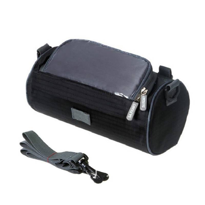 Kytpyi Lenkertasche Fahrrad, Fahradtasche, Wasserdicht Fahrradtasche Lenker mit mit TPU Sensitivem Touchscreen für Handy, Fahrrad Lenkertasche mit 1 Schultergurt für MTB Elektrofahrrad (Schwarz) von Kytpyi