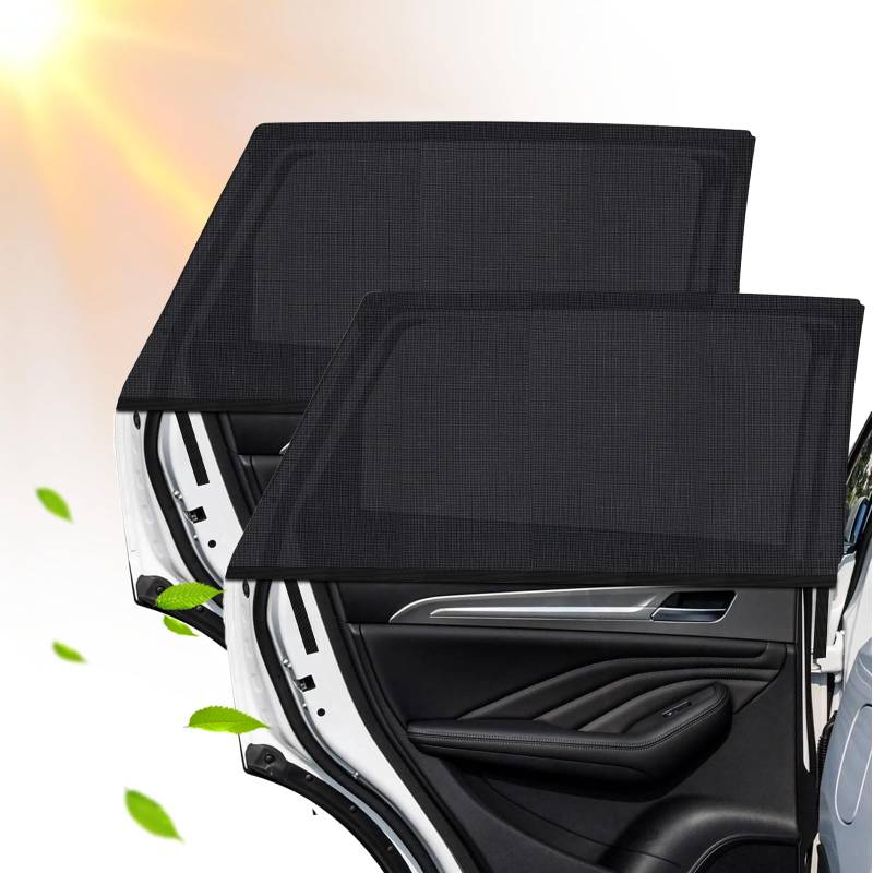 2pcs Sonnenschutz Auto Baby mit UV Schutz, Autofenster Sonnenblende, Dehnbarer Sonnenschutz für Das Auto, Universal passend für die meisten Fahrzeuge von Kyzuzia