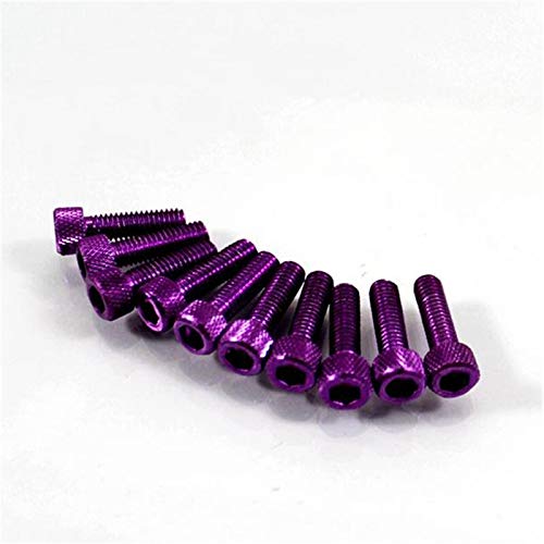 10PCS bunte universelle 6MM Racing Motocross Part Kit Verkleidung Dirt Pit Bike Moto Grubenbaumuttern Schrauben Zubehör Motorrad-Schraube (Farbe : Lila) von L-MEIQUN,