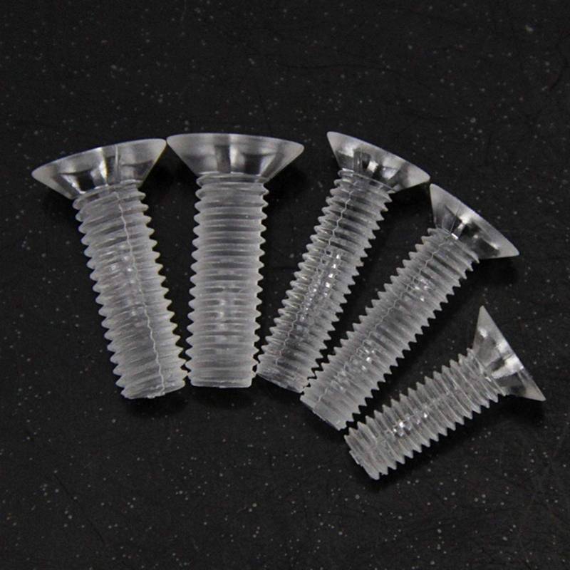 20pcs Kunststoff Schrauben, Nylon, Transparent Schrauben, PC Senkkopf, Flachkopf, Quer Acryl, M3 M4 M5 M6 (Größe : M4X25) von L-MEIQUN,