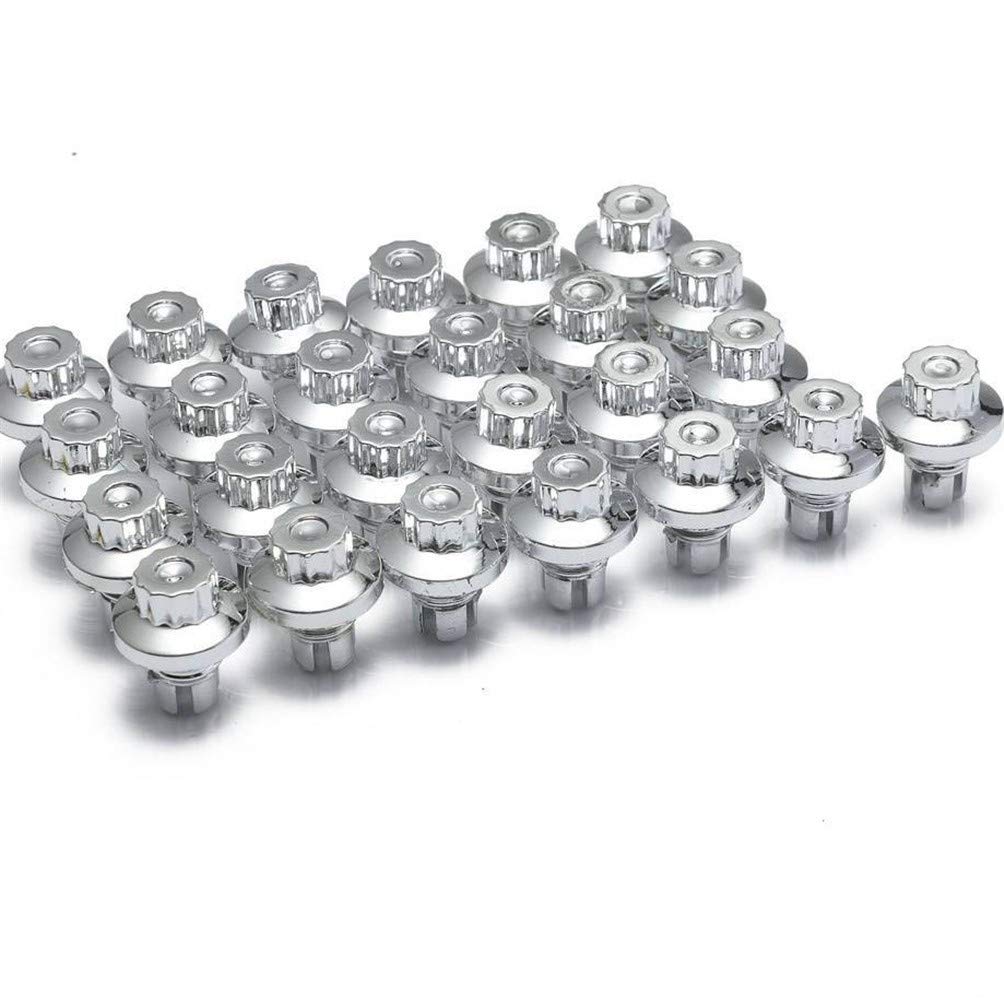 25 Stück Kunststoff-Räder Nieten Passend AH Ds-Serie Felgen Cap Lip Screw Bolt Reifen (Farbe : Silber-) von L-MEIQUN,
