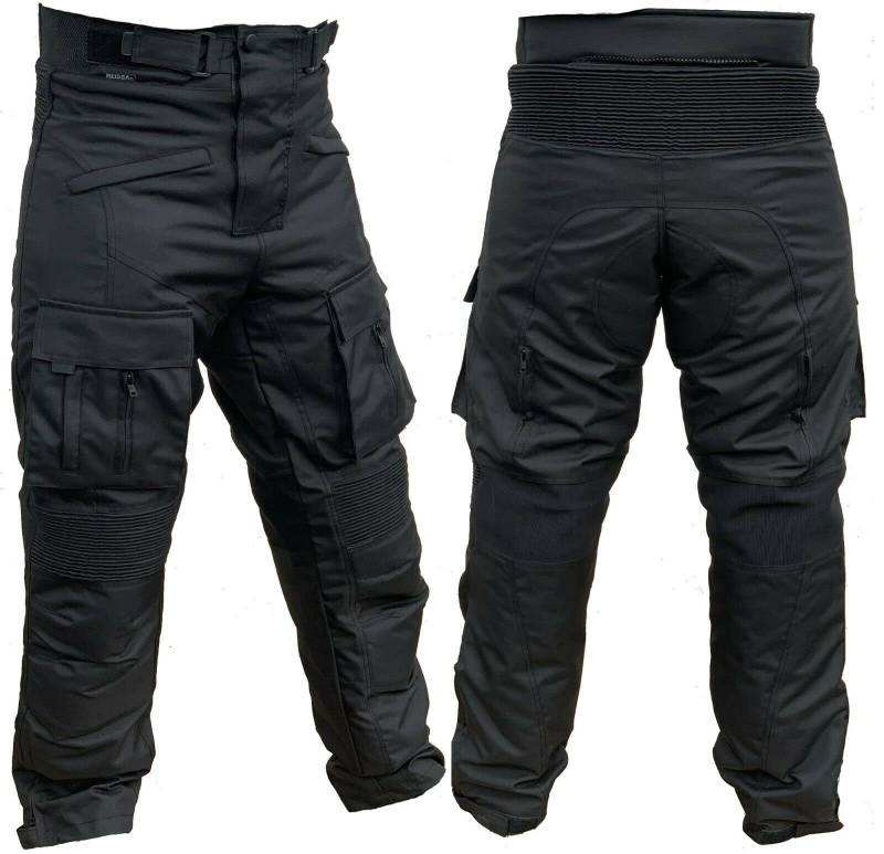 l&j Motorradhose mit herausnehmbaren Protektoren an Hüfte und Knie Herren Textil Motorrad Hose (S) von l&j
