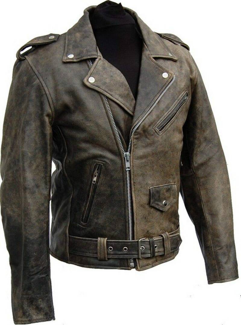 Lederjacke Rockabilly Chopper Biker Leder Jacke Rocker ANTIKLEDERGERBUNG von l&j