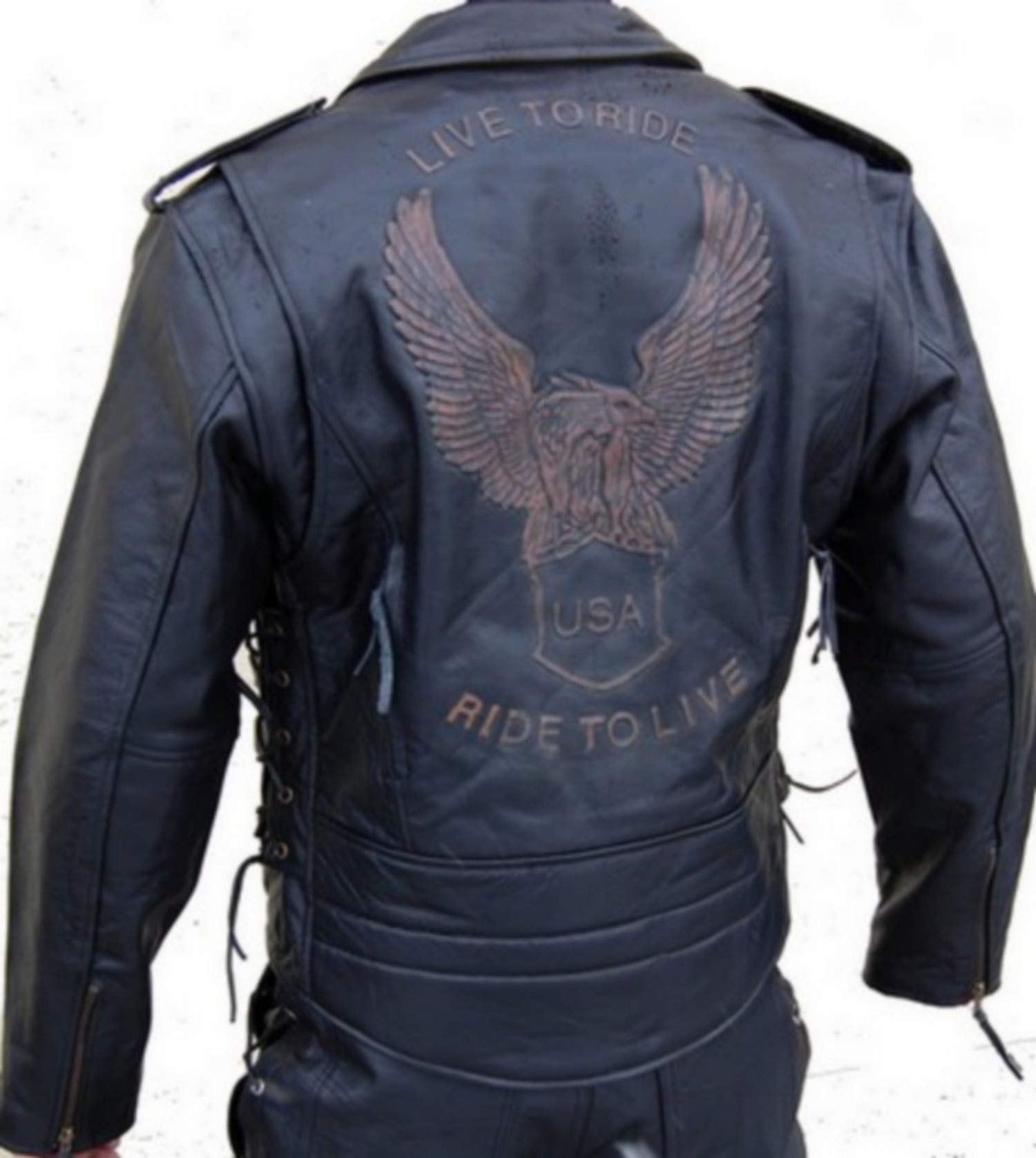 Lederjacke Leder Jacke für Biker Chopper Mottoradjacke Motorrad Rocker Punk Lederjacke Leder Jacke für Biker Chopper Mottoradjacke Motorrad Rocker Punk von l&j