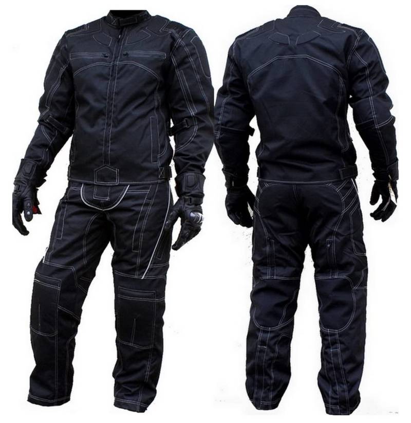 L&J Damen MOTORRADKOMBI JACKE + HOSE - ZWEITEILER- TEXTIL Motorrad Bike Rocker Chopper Cross Enduro, S-7XL von L&J