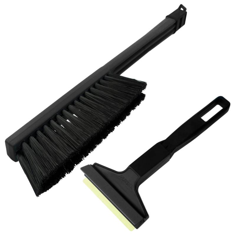 Eiskratzer Auto mit Besen Murska Eiskratzer Messing mit Schneebesen Auto Besen Winter Scheibenkratzer Auto - Besen Auto Schnee - Schneefeger Auto Schneebürste Auto (Set L&P A055 + A059 Schwarz) von L & P Car Design