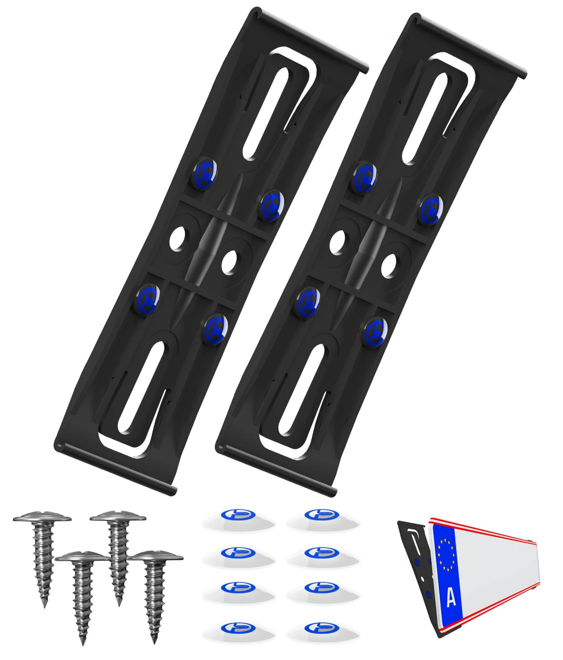 Kennzeichenhalter Österreich Rahmenlos schwarz flach 4mm für Kennzeichentafeln 520x120mm unsichtbar Kennzeichenträger für alle Fahrzeuge & Modelle geeignet für Österreich Dänemark Slowenien Ungarn Kennzeichenhalter Österreich Rahmenlos schwarz flach 4mm für Kennzeichentafeln 520x120mm unsichtbar Kennzeichenträger für alle Fahrzeuge & Modelle geeignet für Österreich Dänemark Slowenien Ungarn von L & P Car Design