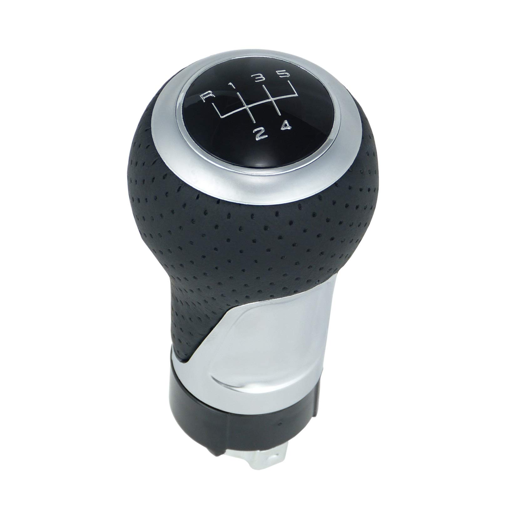 L&P A260-8 Leder Schalthebel Hebel Schaltknauf Schwarz Silber 5 Gang 12mm Knauf perforiert Schaltknopf Knopf Schaltung Sportknauf Sporthebel als Plug Play Ersatzteil für Audi A1 A3 A4 A5 A6 Q3 Q5 L&P A260-8 Leder Schalthebel Hebel Schaltknauf Schwarz Silber 5 Gang 12mm Knauf perforiert Schaltknopf Knopf Schaltung Sportknauf Sporthebel als Plug Play Ersatzteil für Audi A1 A3 A4 A5 A6 Q3 Q5 von L & P Car Design
