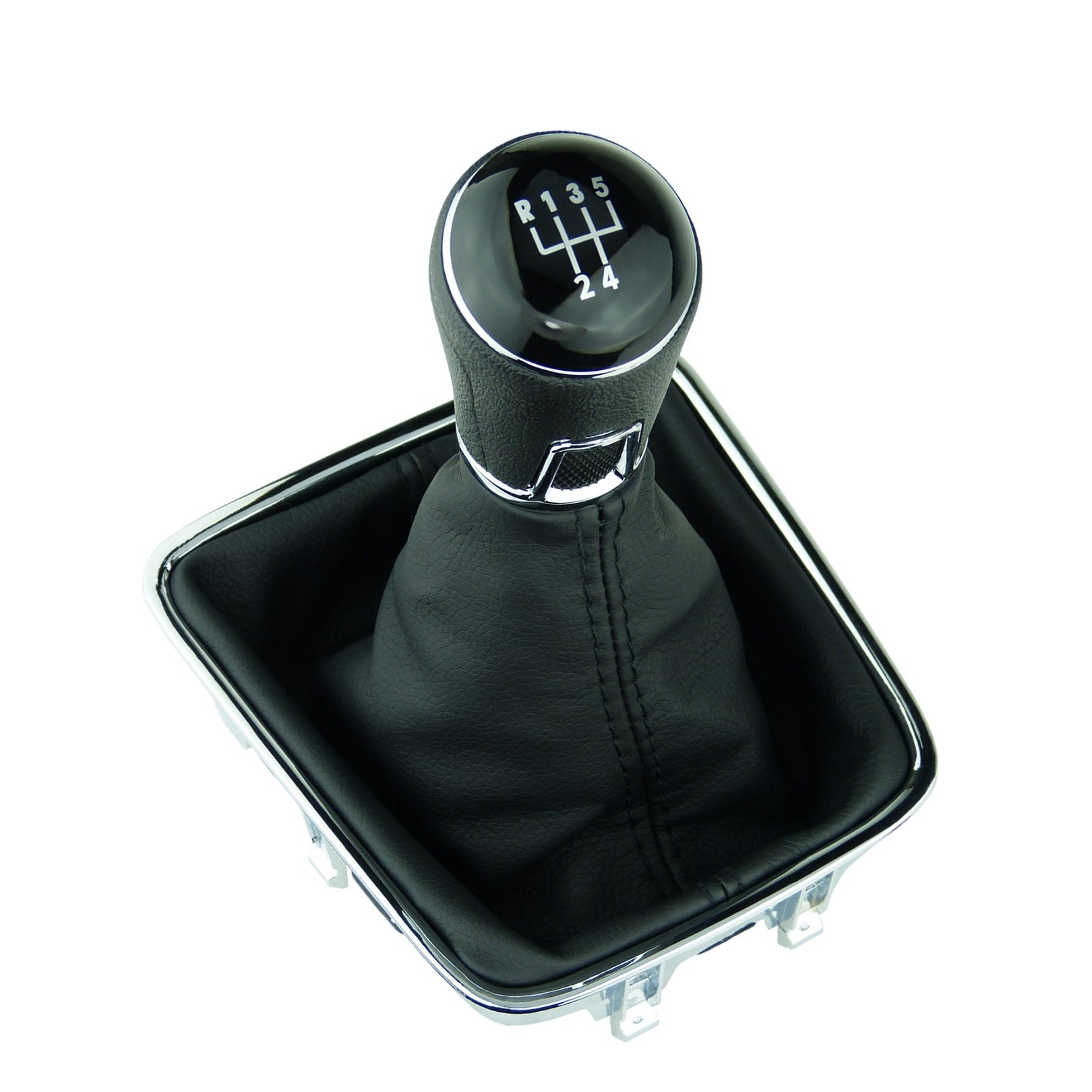 L&P A278-4 Schaltsack Schaltmanschette Schaltknauf Schwarz 5 Gang 12mm kompatibel mit VW Golf Plus 5M 521 Tiguan I 5N Sharan II 7N Chrom Rahmen Komplettset Knauf Plug Play Ersatzteil für OEM L&P A278-4 Schaltsack Schaltmanschette Schaltknauf Schwarz 5 Gang 12mm kompatibel mit VW Golf Plus 5M 521 Tiguan I 5N Sharan II 7N Chrom Rahmen Komplettset Knauf Plug Play Ersatzteil für OEM von L & P Car Design