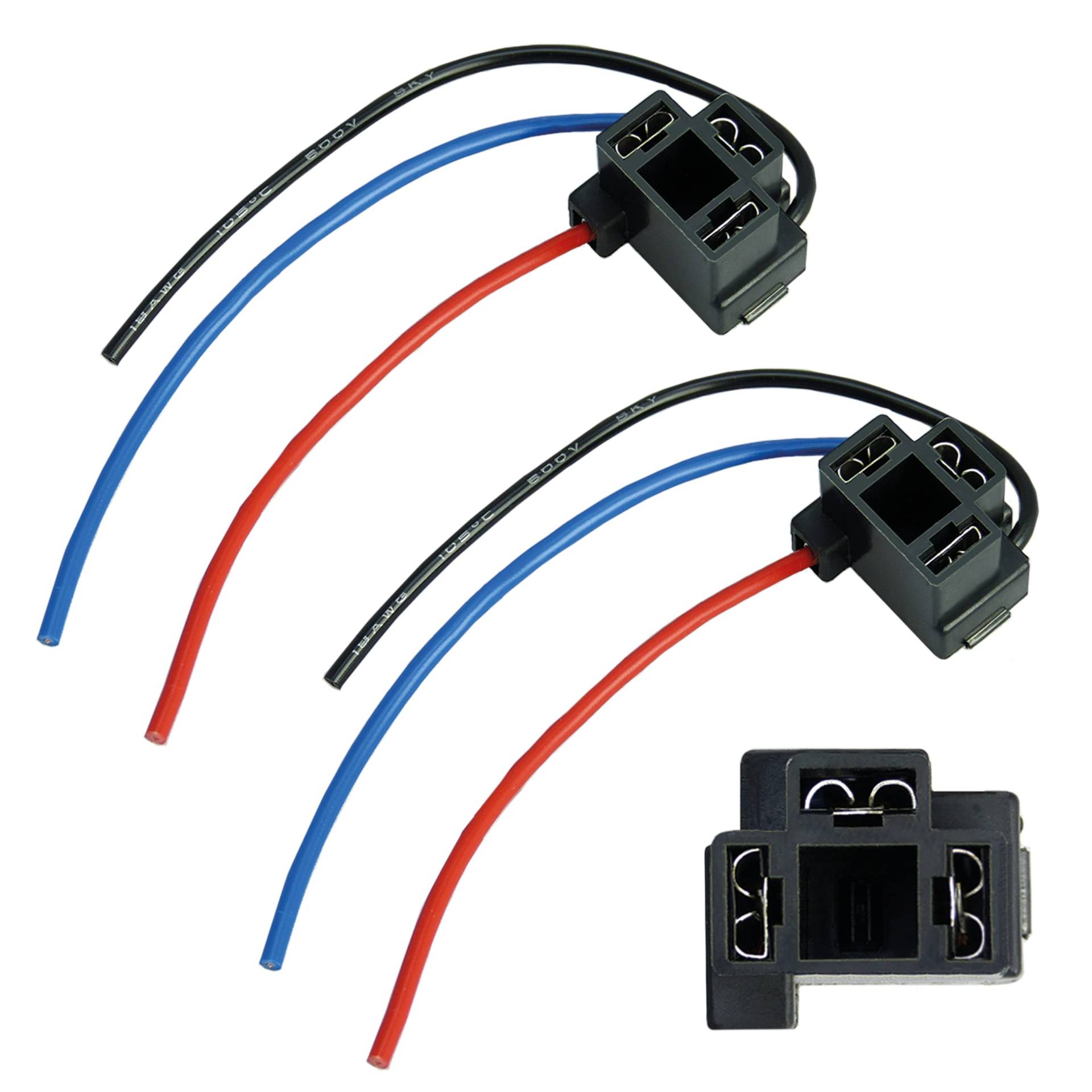 L & P Car Design 2x H4 Lampen Stecker Fassung Sockel Lampenfassung Lampensockel Lampenstecker P43t *angewinkelt* 90 Grad mit Kabel für Lampen Glühlampen Glühbirnen L & P Car Design 2x H4 Lampen Stecker Fassung Sockel Lampenfassung Lampensockel Lampenstecker P43t *angewinkelt* 90 Grad mit Kabel für Lampen Glühlampen Glühbirnen von L & P Car Design