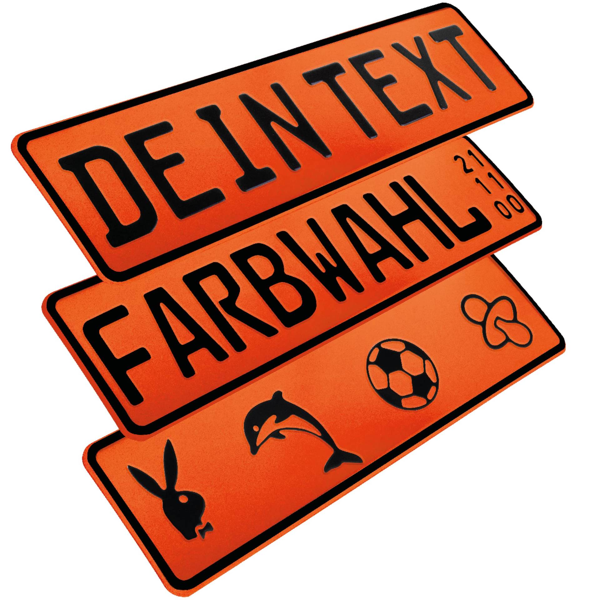 L & P Car Design FKZ 1 Stück Fun Kennzeichen 52cm x 11cm Wunschtext Bohrung Beschichtungsfarbe Individuell Wunschkennzeichen Wunschprägung Namenskennzeichen Namensschild Farbe ORANGE L & P Car Design FKZ 1 Stück Fun Kennzeichen 52cm x 11cm Wunschtext Bohrung Beschichtungsfarbe Individuell Wunschkennzeichen Wunschprägung Namenskennzeichen Namensschild Farbe ORANGE von L & P Car Design