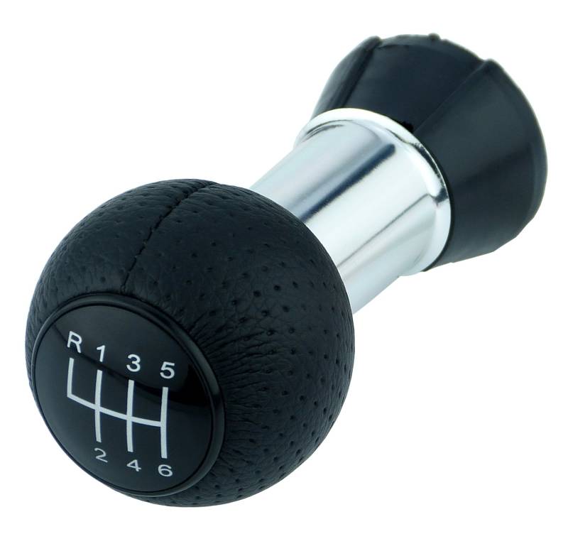 L & P Car Design L&P A0260-5 Schalthebel Schaltknauf Schwarz 6 Gang 12mm Knauf PU Leder perforiert Plug Play Ersatzteil für VW Golf 2 II 3 III 4 IV 5 V 6 VI 7 3B B5 3C B6 Polo 6R GTI Look von L & P Car Design